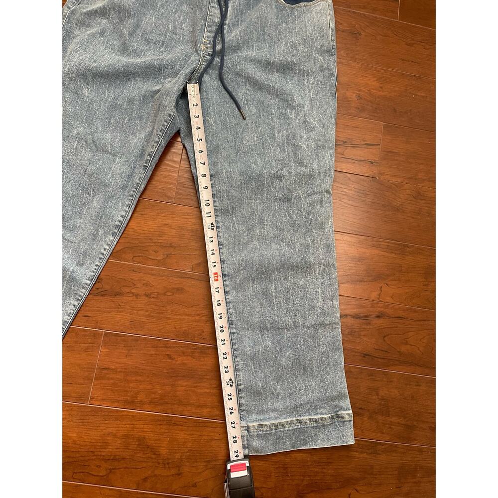 Lane Bryant Jeans Women’s 18 Blue Denim Stretch Drawstring Waistband Relaxed - Picture 10 of 10